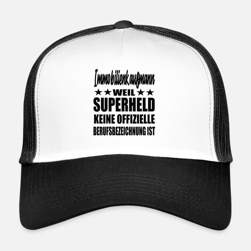 Immobilienkaufmann Superheld Spruch Trucker Cap