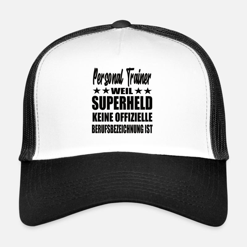 Personal Trainer Superheld Spruch Trucker Cap