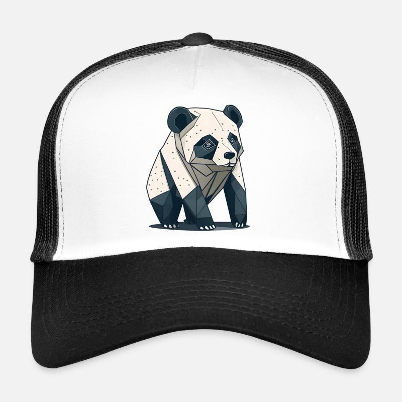 Geometrischer Panda Trucker Cap