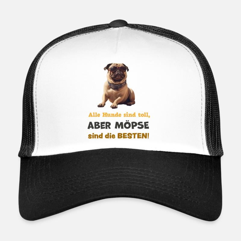 Möpse sind die BESTEN! Mit Sonnenbrille Trucker Cap