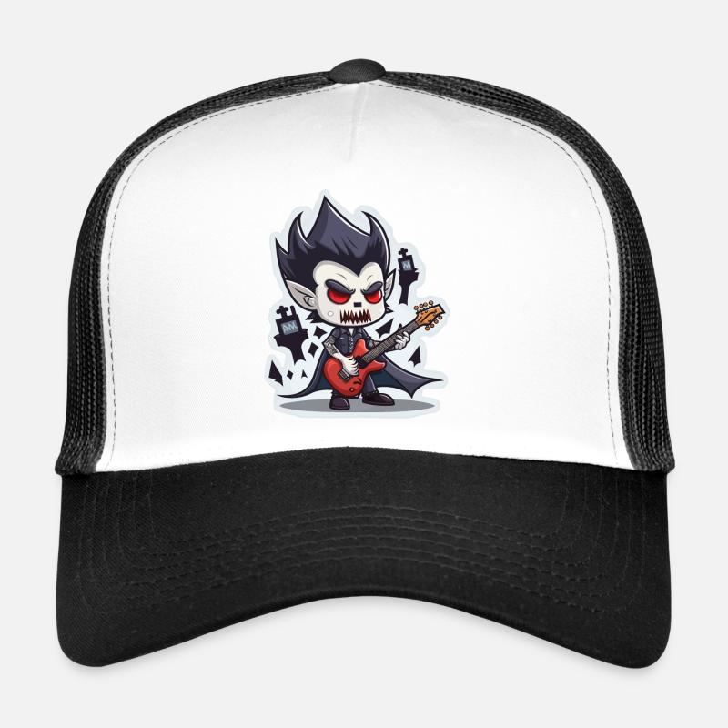 Vampire grattant la guitare Casquette trucker 
