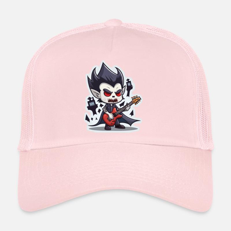 Vampire grattant la guitare Casquette trucker 