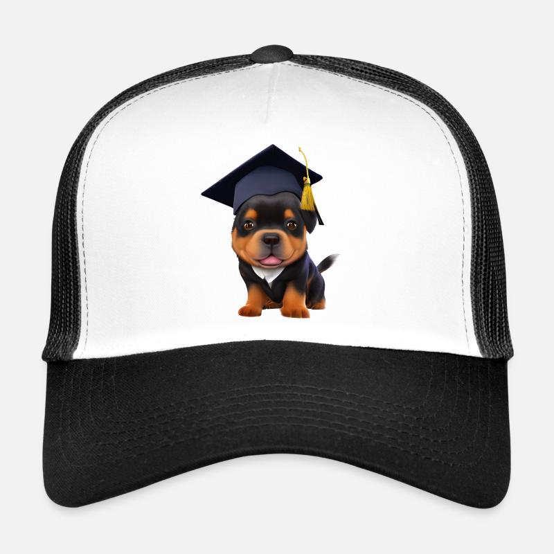 Bachelor Rottweiler Graduation Study Dogs Casquette trucker 