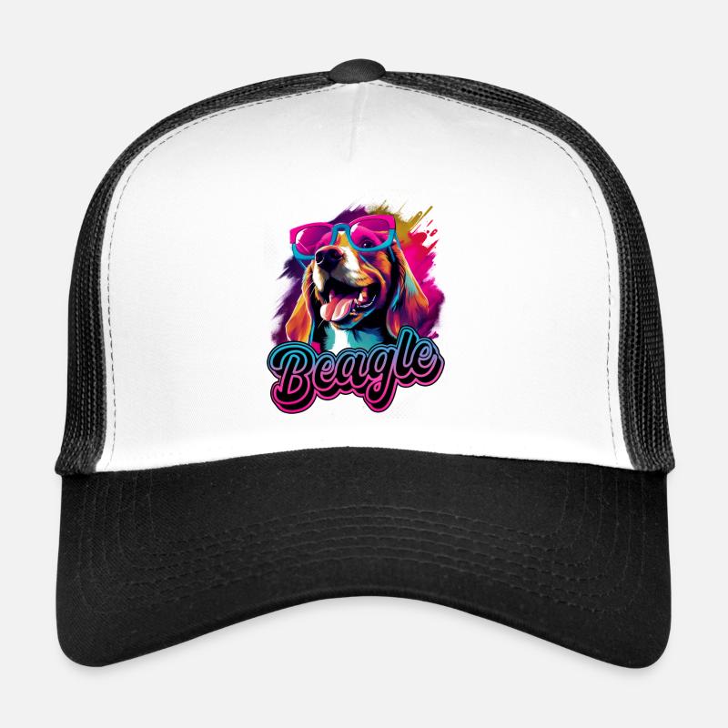 Beagle Hund mit Sonnenbrille Trucker Cap