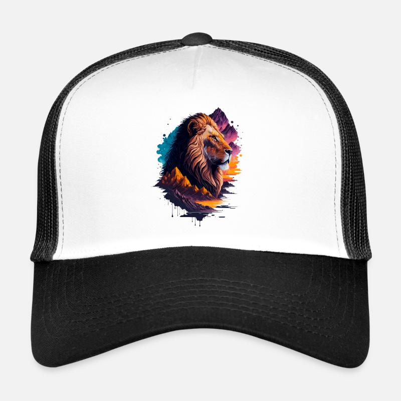 Illustration abstraite du lion Casquette trucker 