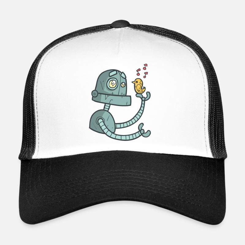 Roboter mit Vogel Trucker Cap