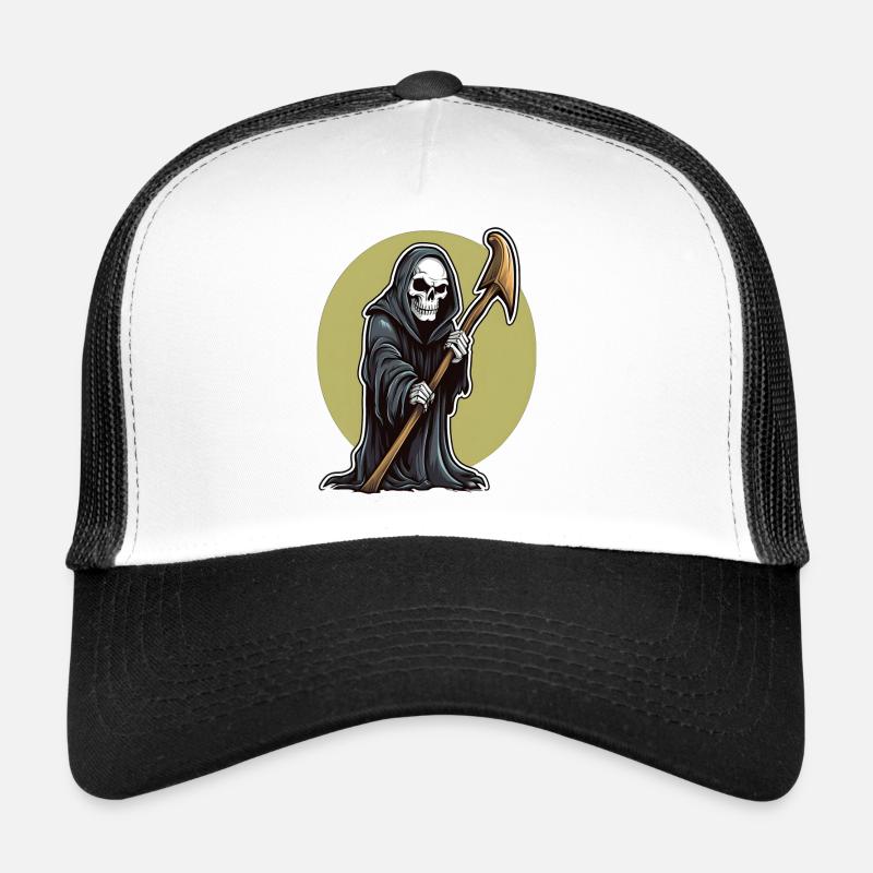 Faucheuse - Casquette trucker  - blanc/noir