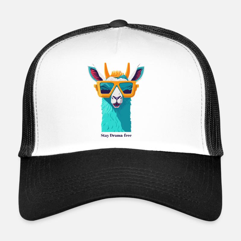 Révolte rétro des lamas Casquette trucker 