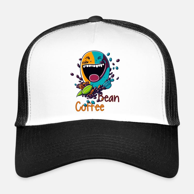 Lachende Kaffeebohne - Trucker Cap - Weiß/Schwarz