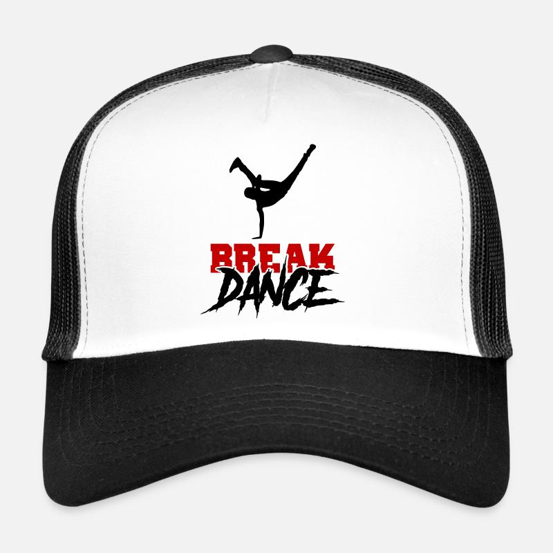 break dance 01 - Trucker Cap - Weiß/Schwarz