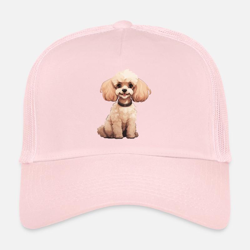 Caniche mignon, Illustration de chiens - Caniche Casquette trucker 