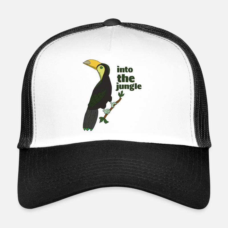 tukan into the jungle - Trucker Cap - Weiß/Schwarz