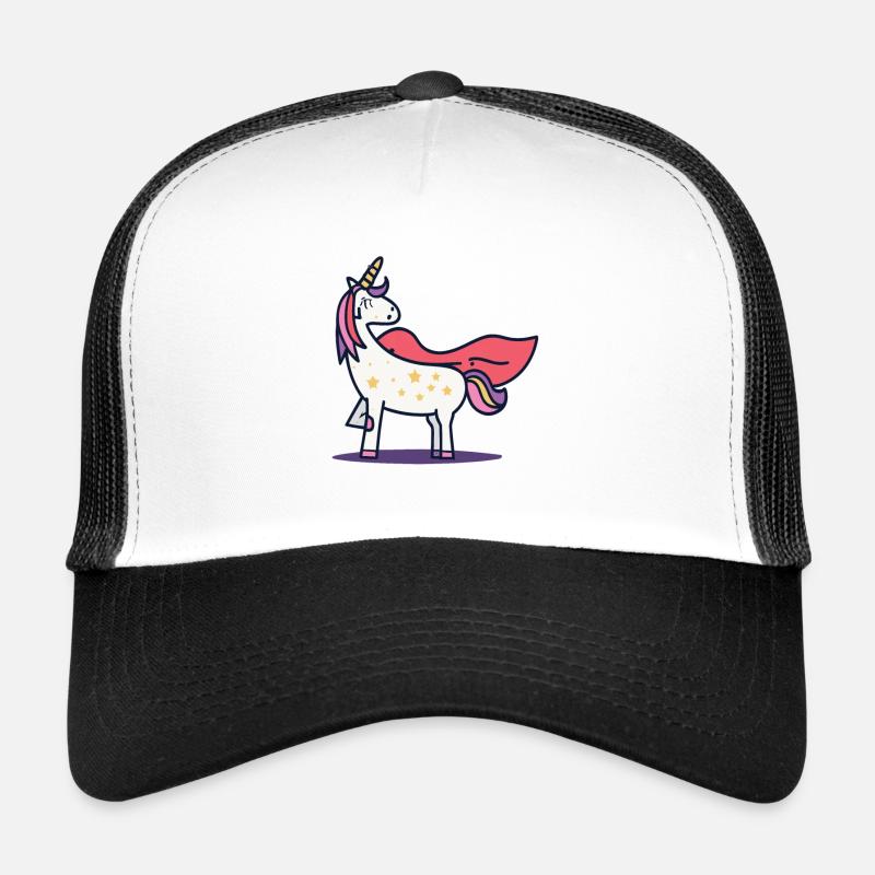Einhorn Superheld Einhörner Einhorn Baby Unicorn - Trucker Cap - Weiß/Schwarz