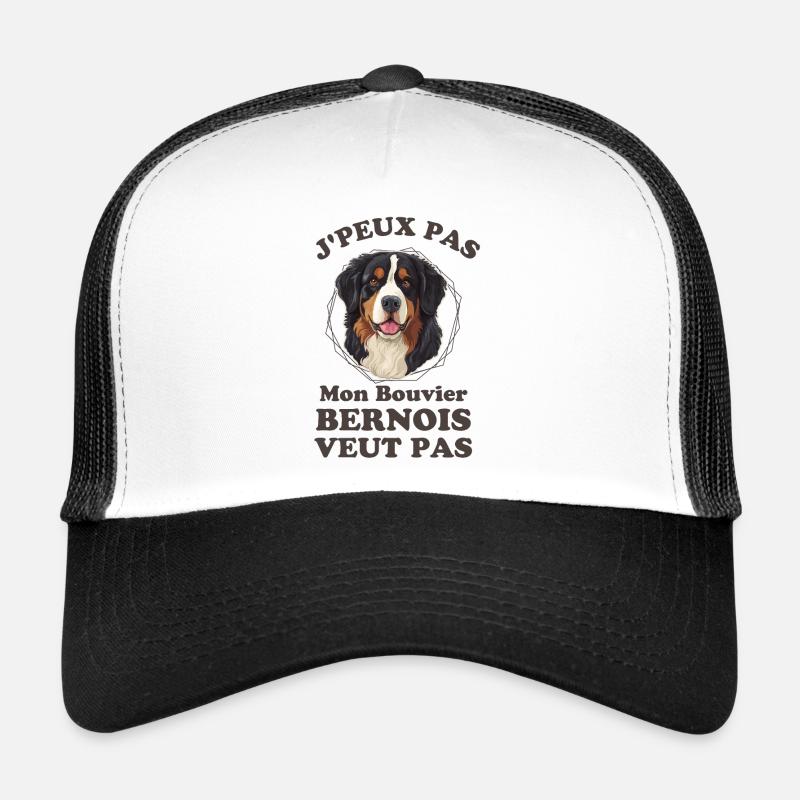 Chien mignon bouvier bernois Casquette trucker 