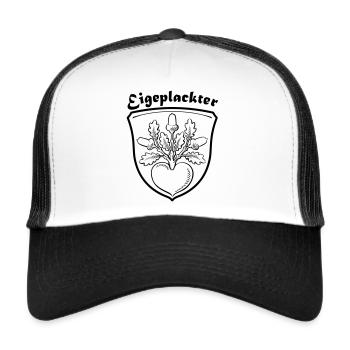 Wappen Elschbach EIGEPLACKTER - Trucker Cap - Weiß/Schwarz - Vorne