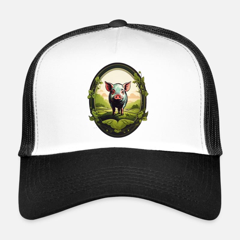 Cochon chanceux Casquette trucker 