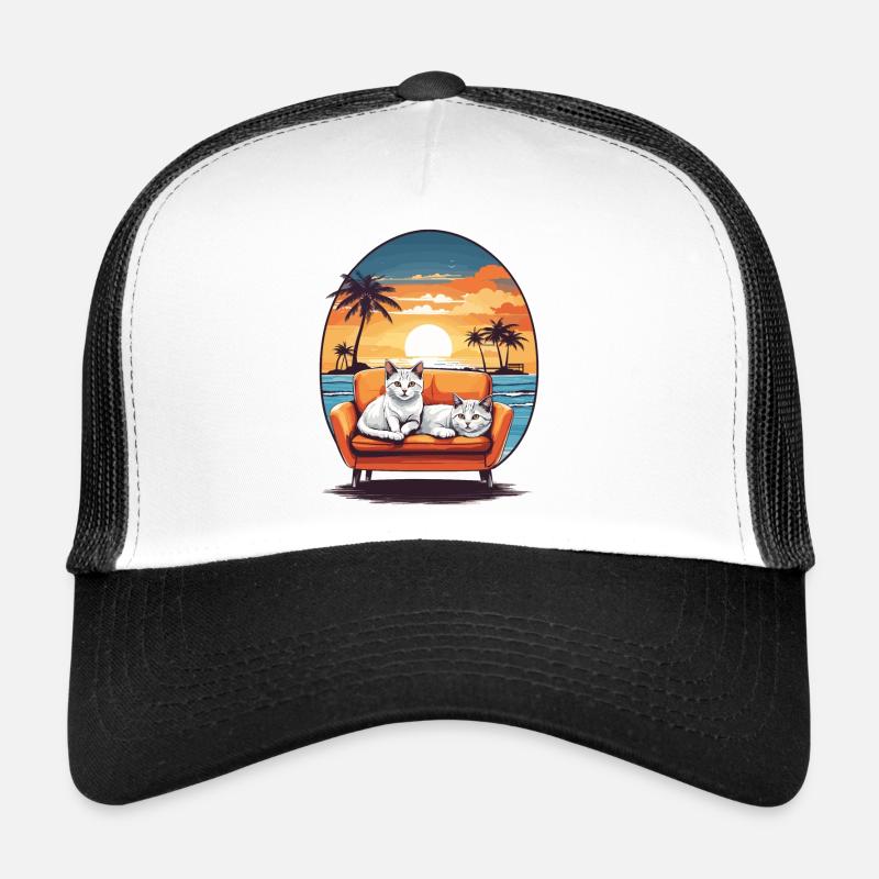 Katzen auf Sofa Trucker Cap
