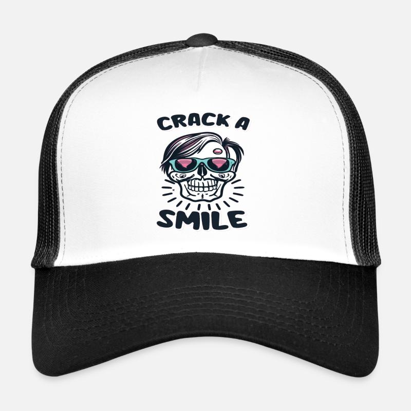 Crânes Crack A Smile Totenkopf Crâne Casquette trucker 