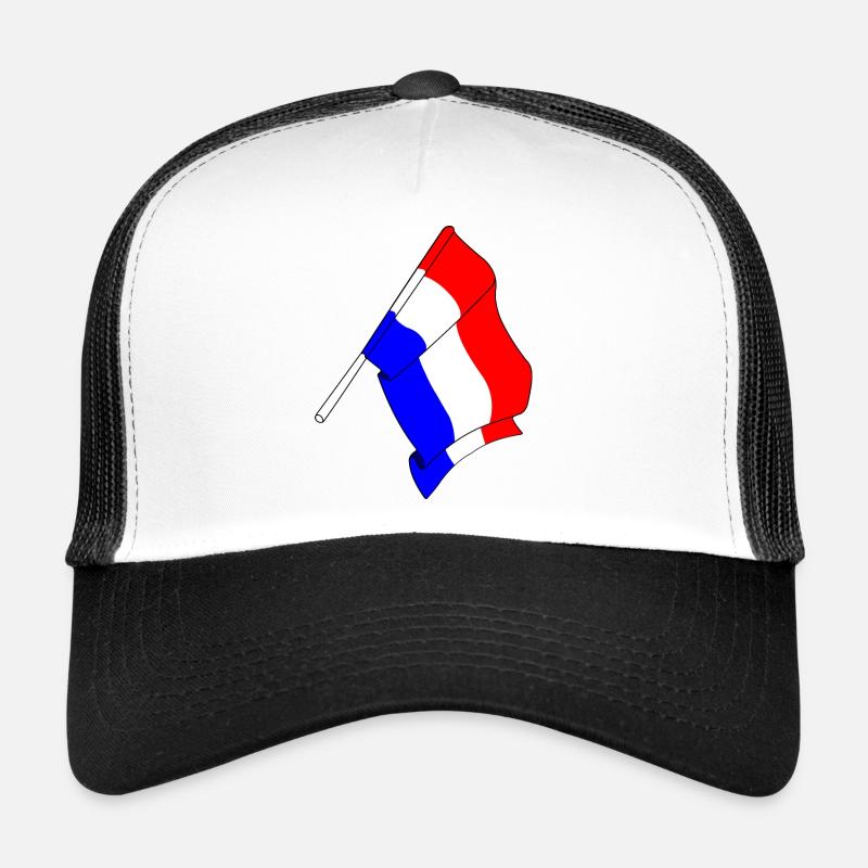 Flagge der Niederlande - Trucker Cap - Weiß/Schwarz