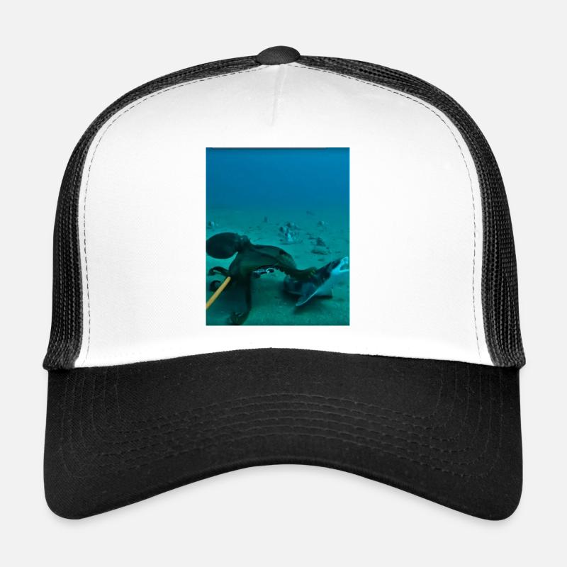 Unterwasser Kraken Rochen Trucker Cap