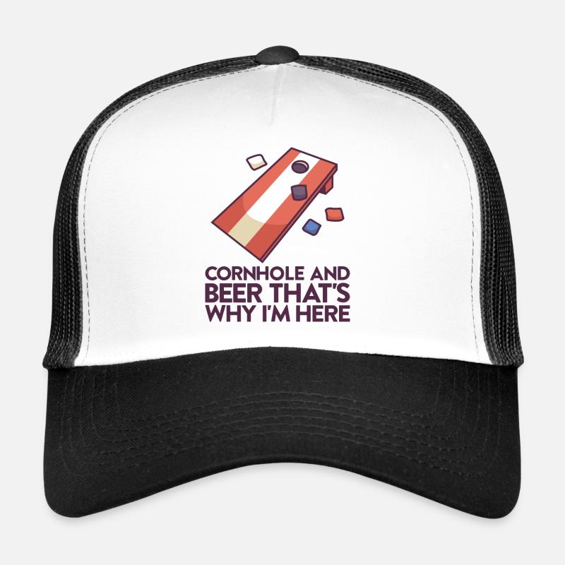Jeu de Cornhole Tenue de trou de maïs avec Cornhole Casquette trucker 