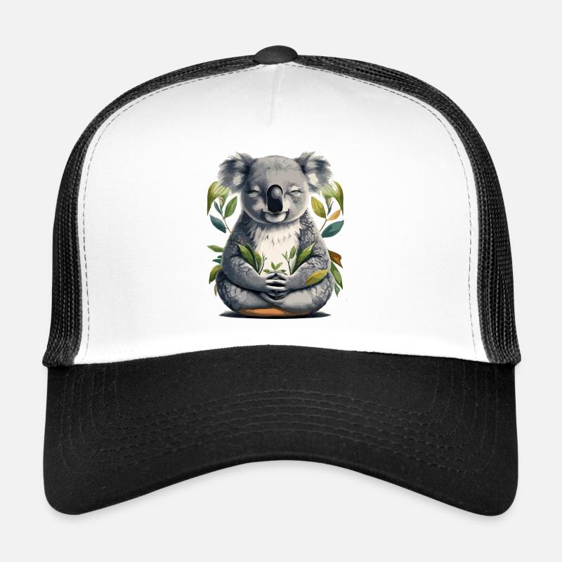 Koala Meditation - Trucker Cap - Weiß/Schwarz