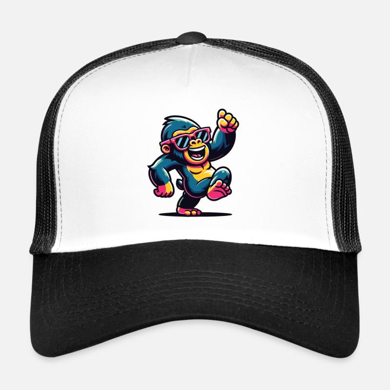 Gorille avec lunettes de soleil Casquette trucker 