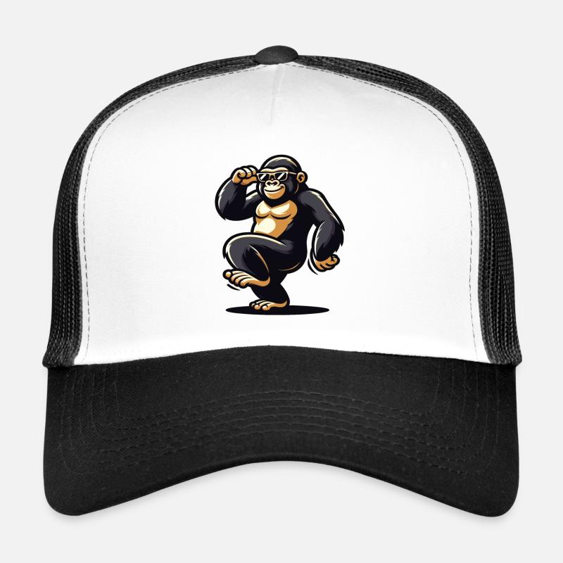 Gorille avec lunettes de soleil Casquette trucker 