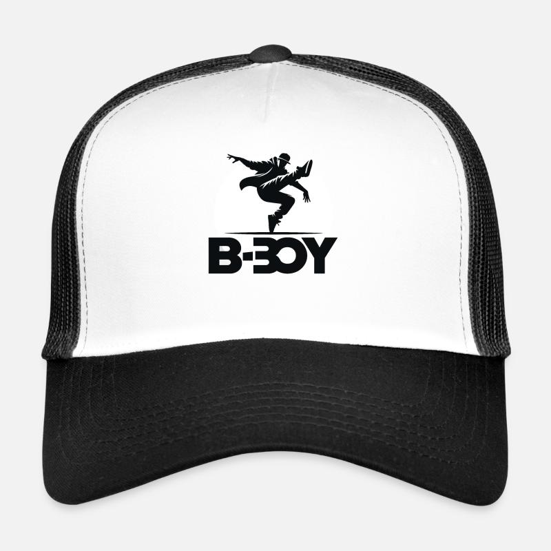 Breakdance Breakdancer Breakdance Kinder - Trucker Cap - Weiß/Schwarz