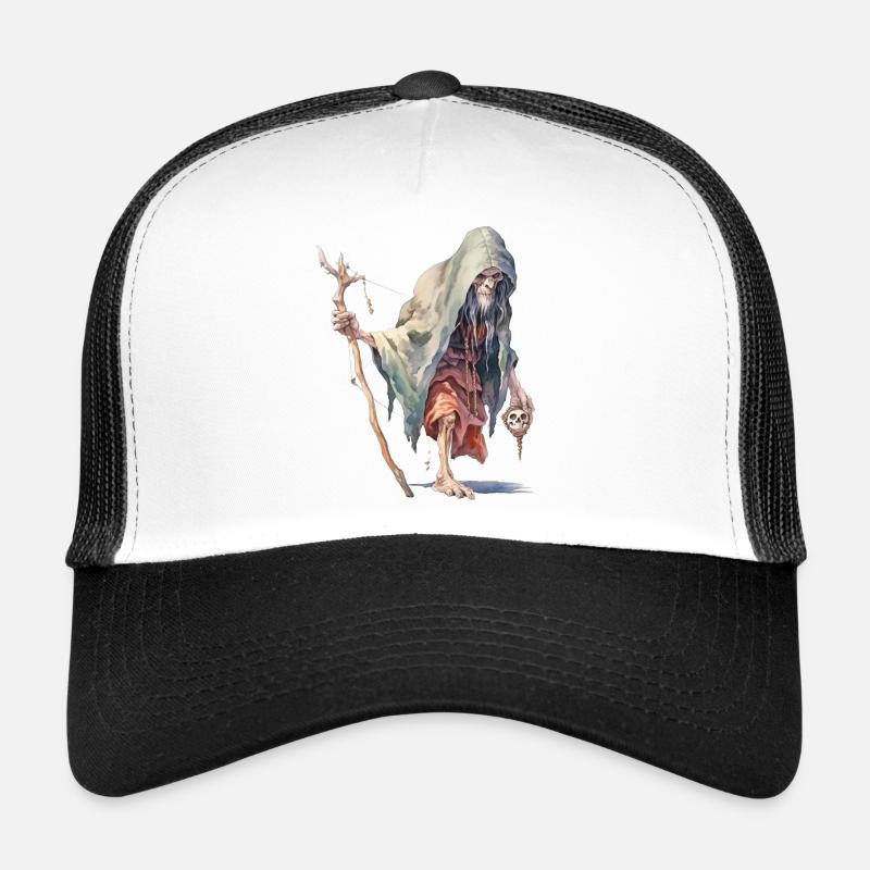 Mage de la Forêt Effrayant – Sorcier de la Dark Fantasy Casquette trucker 