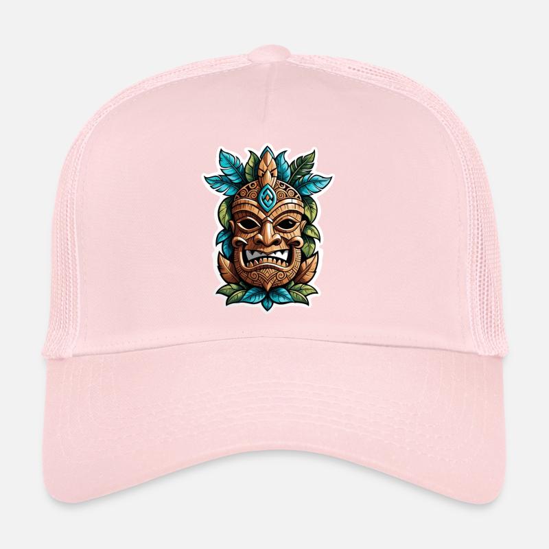 Tiki Beach - Polynesia Statue Trucker Cap