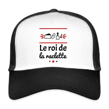 Le roi de la raclette - Casquette trucker  - blanc/noir - Devant