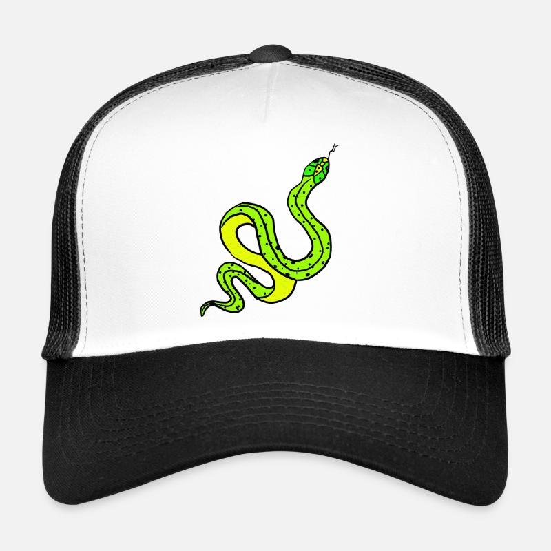 Schlange - Trucker Cap - Weiß/Schwarz