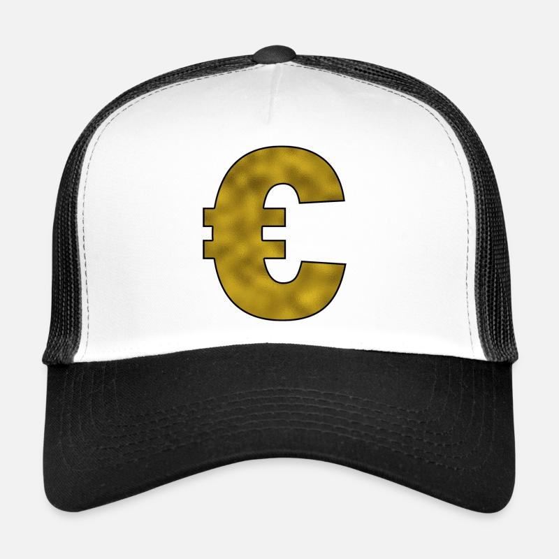 Signe Euro € Or Casquette trucker 