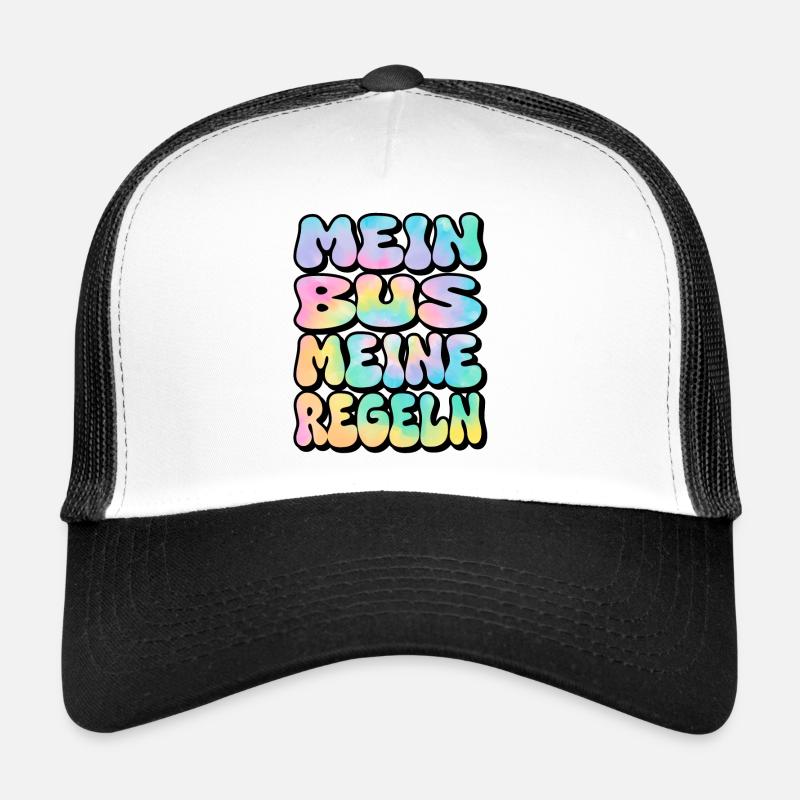 Mein Bus meine Regeln - Trucker Cap - Weiß/Schwarz