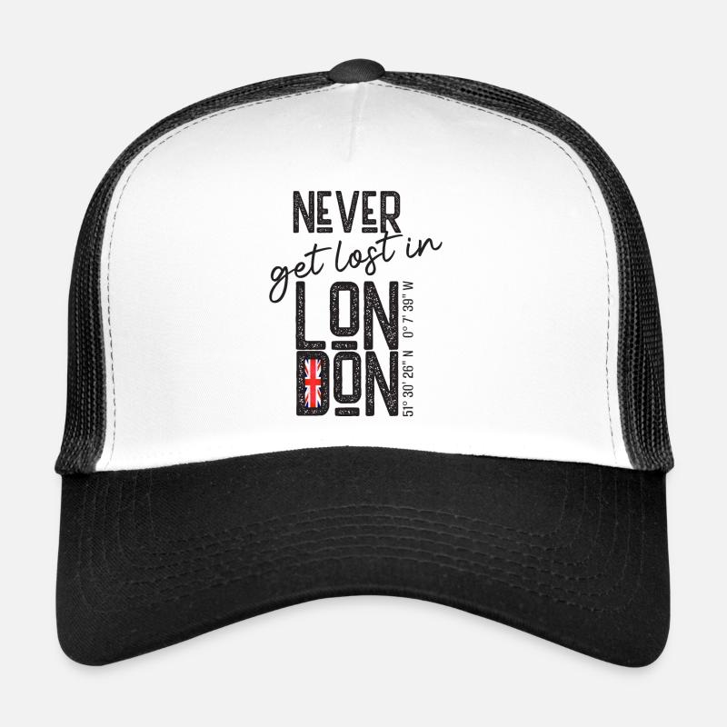 Ne vous perdez jamais à Londres Casquette trucker 