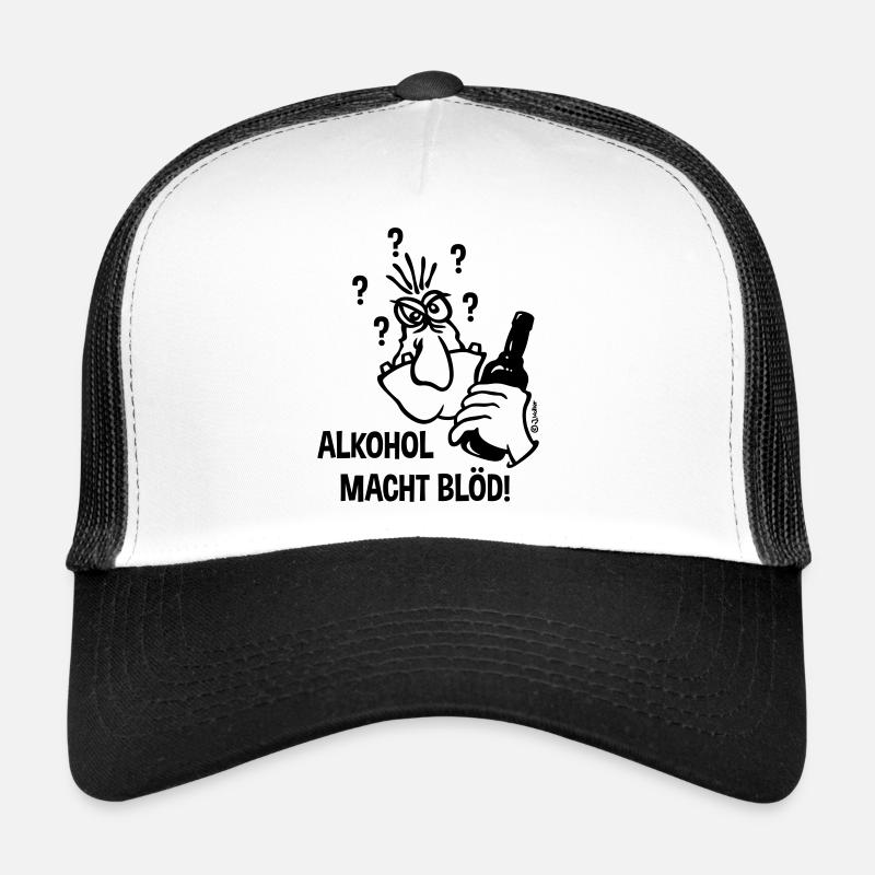 Alkohol Macht Blöd! (Karikatur / 1C) Trucker Cap