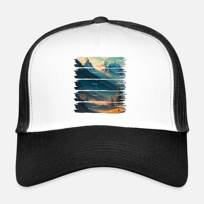 Paysage nature forêt Casquette trucker 