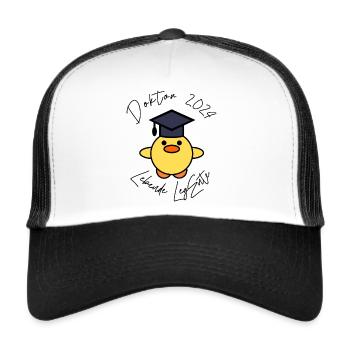 Doktor Abschluss 2024 Lebende LegEnte - Trucker Cap - Weiß/Schwarz - Vorne