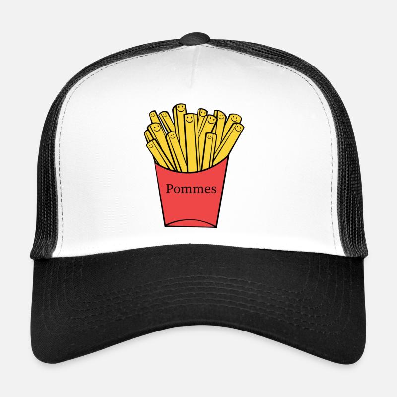 Pommes - Trucker Cap - Weiß/Schwarz