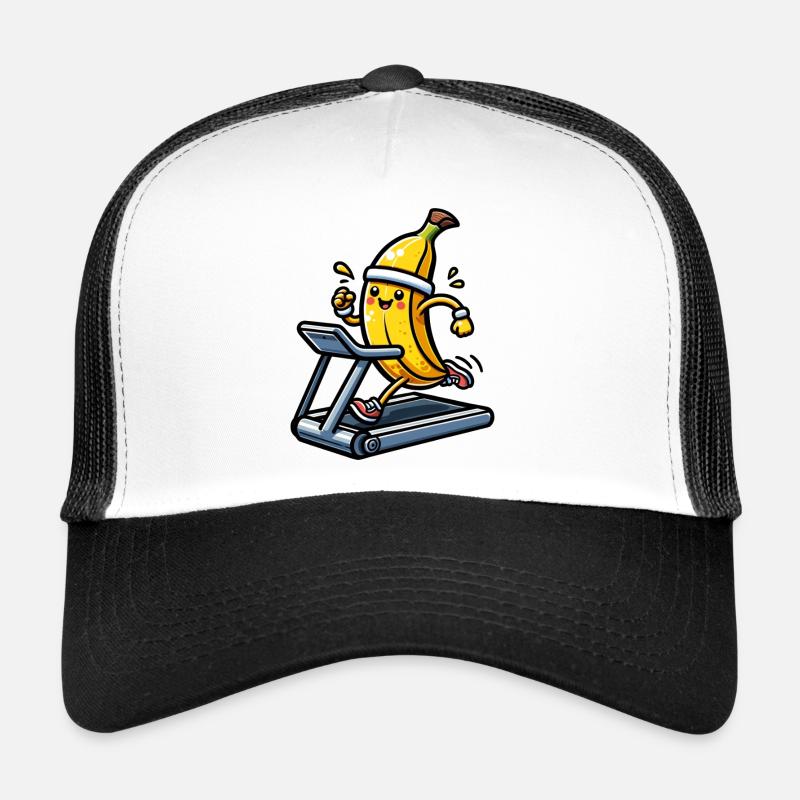 Running Banana - Trucker Cap - white/black
