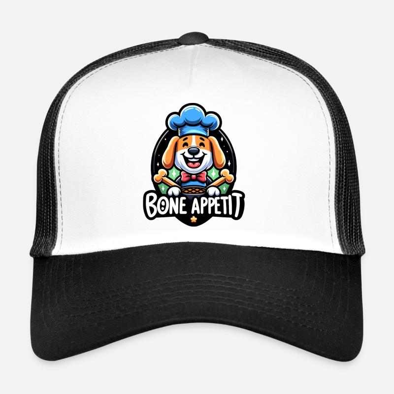 Appétit osseux - Casquette trucker  - blanc/noir
