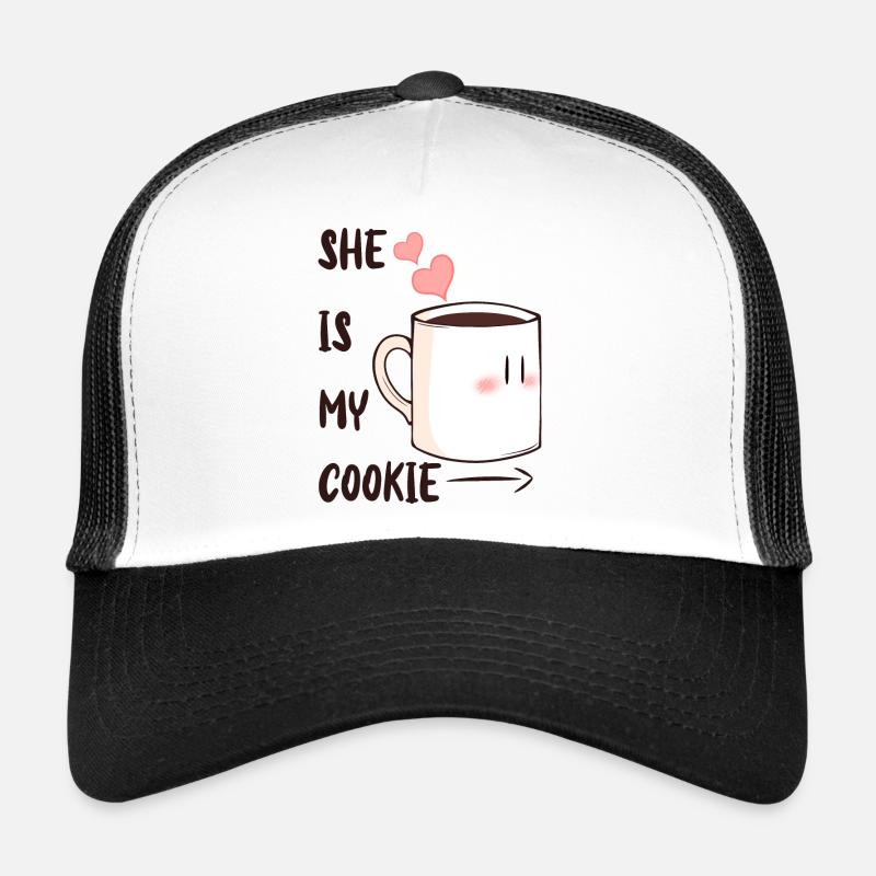 C’est mon biscuit - Casquette trucker - blanc/noir