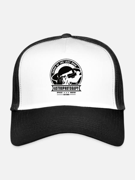 ORDER OF THE LAZY GEEK Saturn Astrophotography - Trucker Cap - white/black - Front