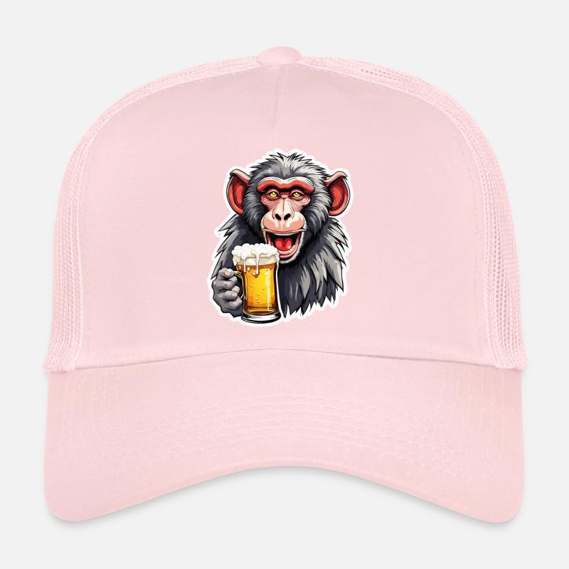 Monkey / Animal / Zoo / Babian / Wild / Comic Trucker Cap