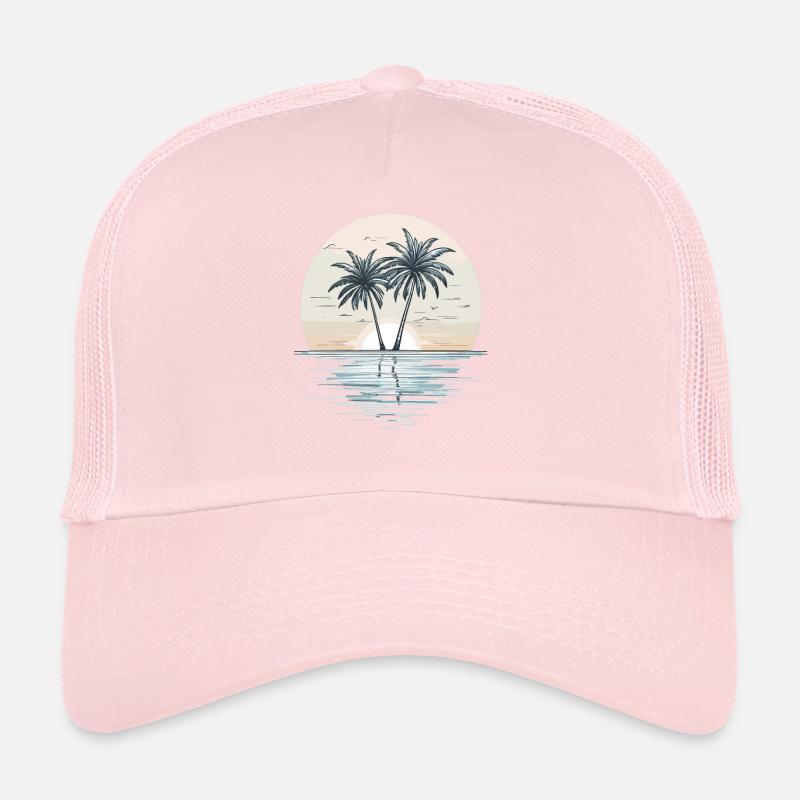 Coucher de soleil Palm Beach Casquette trucker 