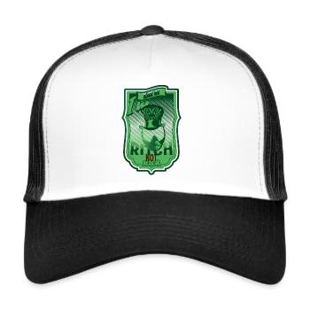 Küss mich, ich bin reich, nicht wahr! Sagt der irische Paintballer - Trucker Cap - Weiß/Schwarz - Vorne