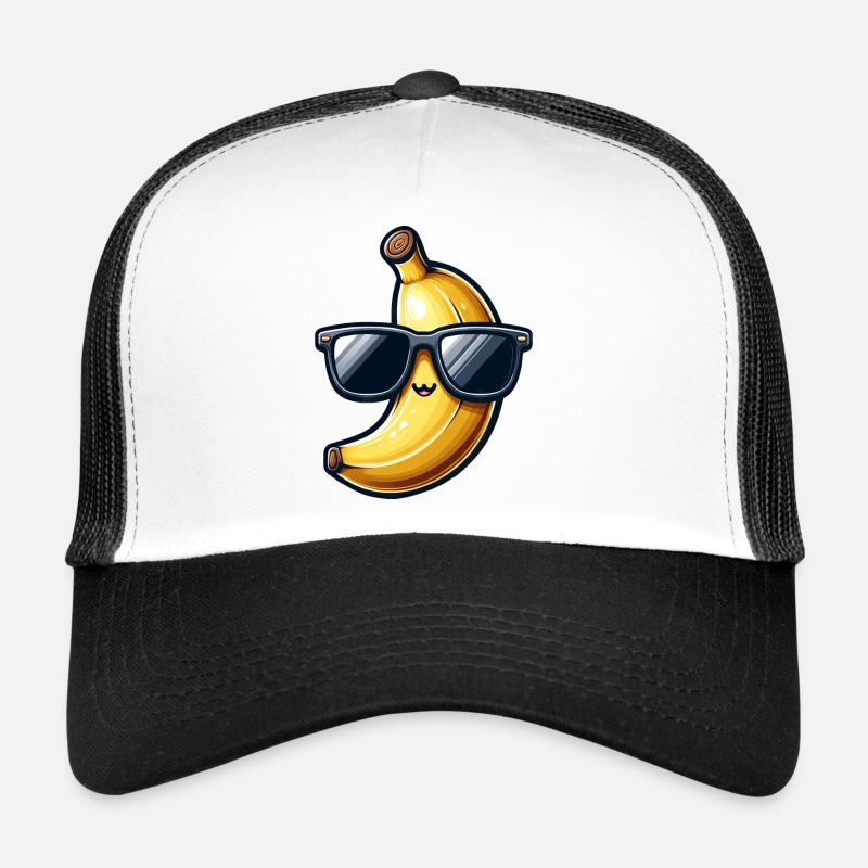 Coole Banane mit Sonnenbrille Design Trucker Cap