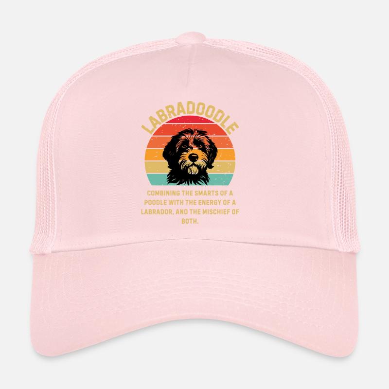 Labradoodle Retro Sunset Trucker Cap
