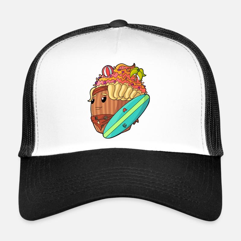 Surf Cupcake - Trucker Cap - Weiß/Schwarz